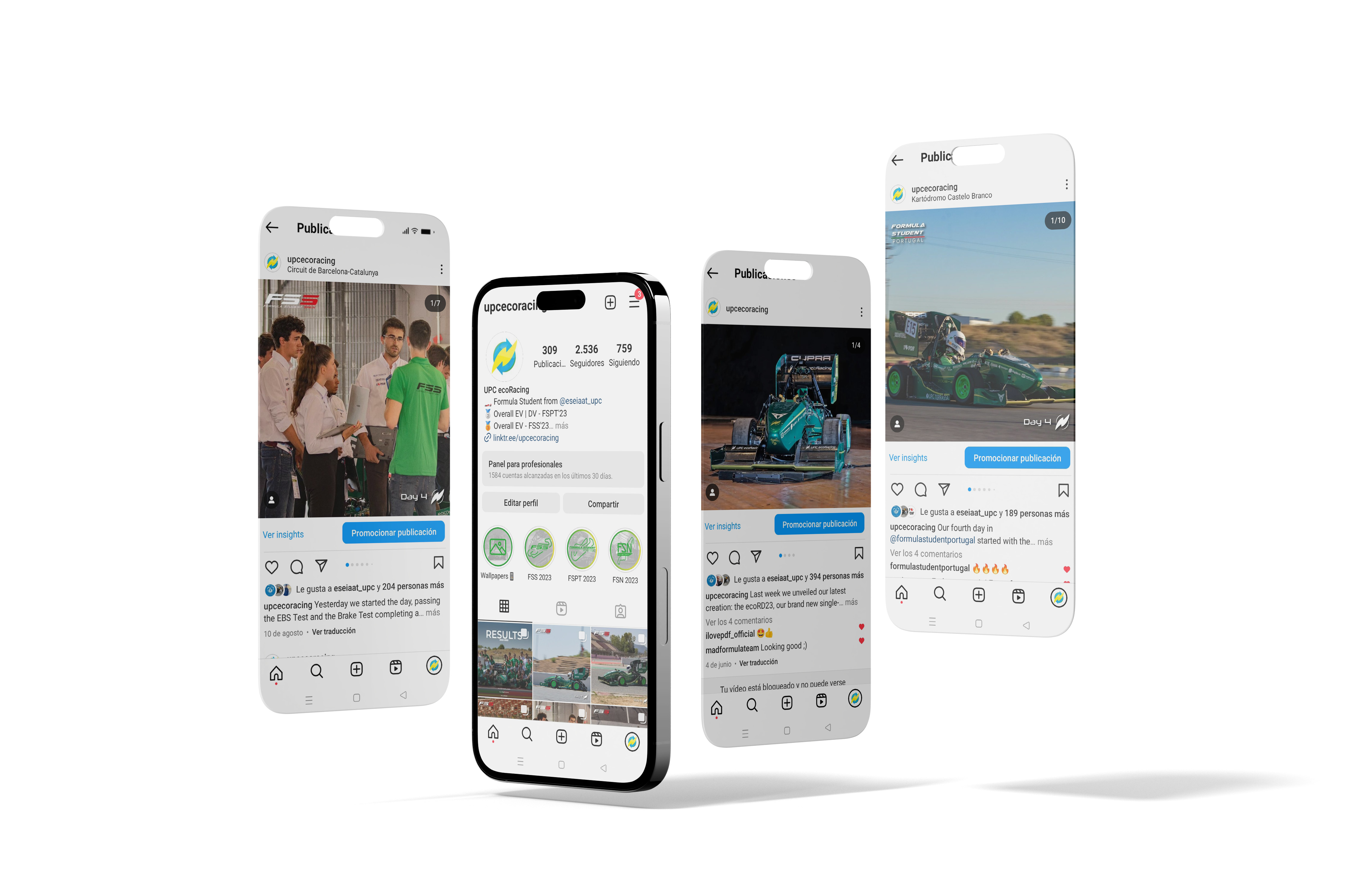 UPC ecoRacing Marketing & Social Media Mockup