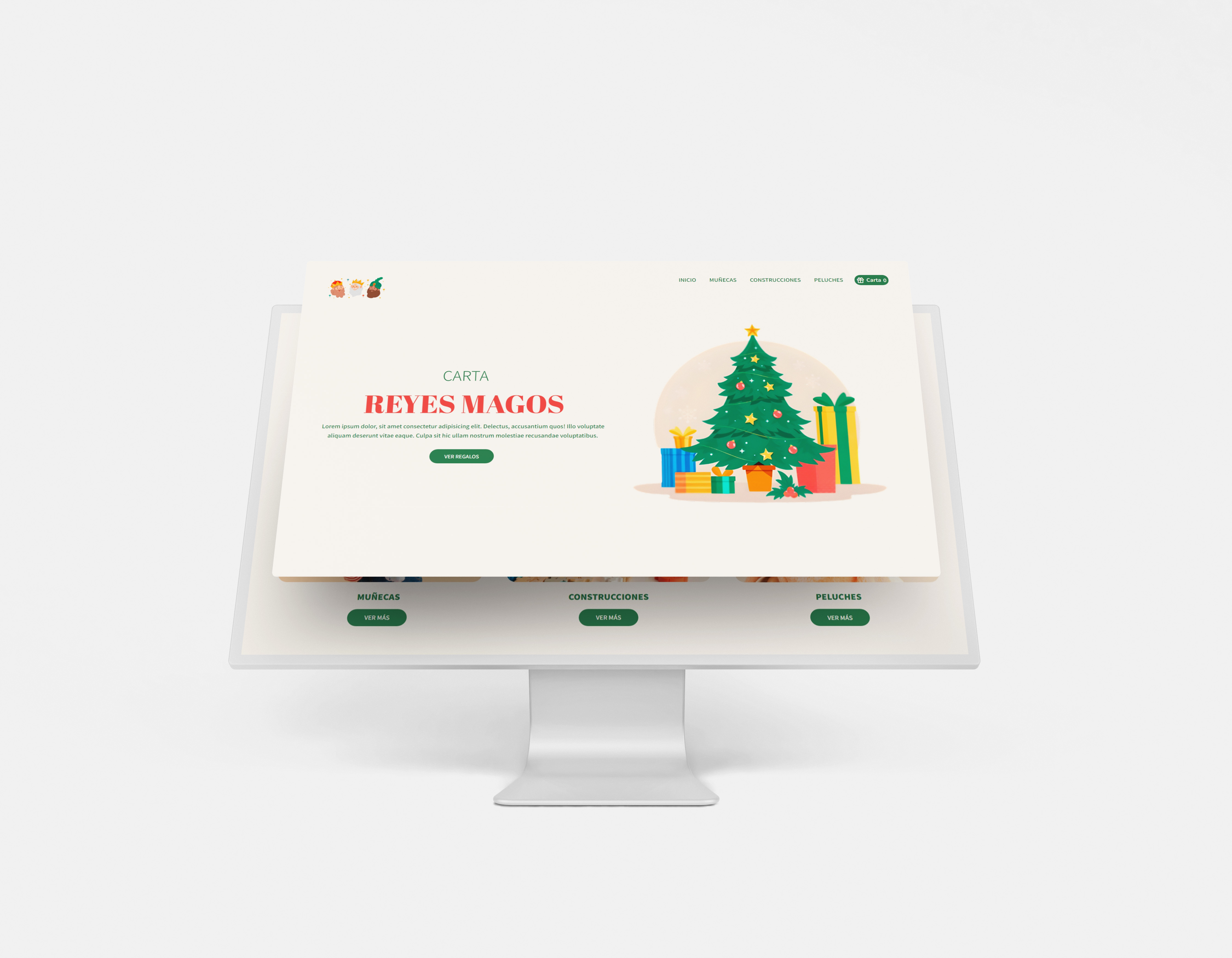 Mockup Website Reyes Magos